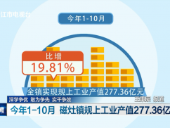 深学争优 敢为争先 实干争效  今年1-10月 磁灶镇规上工业产值277.36亿元