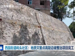西园街道屿头社区：地质灾害点高陡边坡整治项目完工