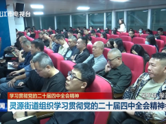 灵源街道组织学习贯彻党的二十届四中全会精神会议